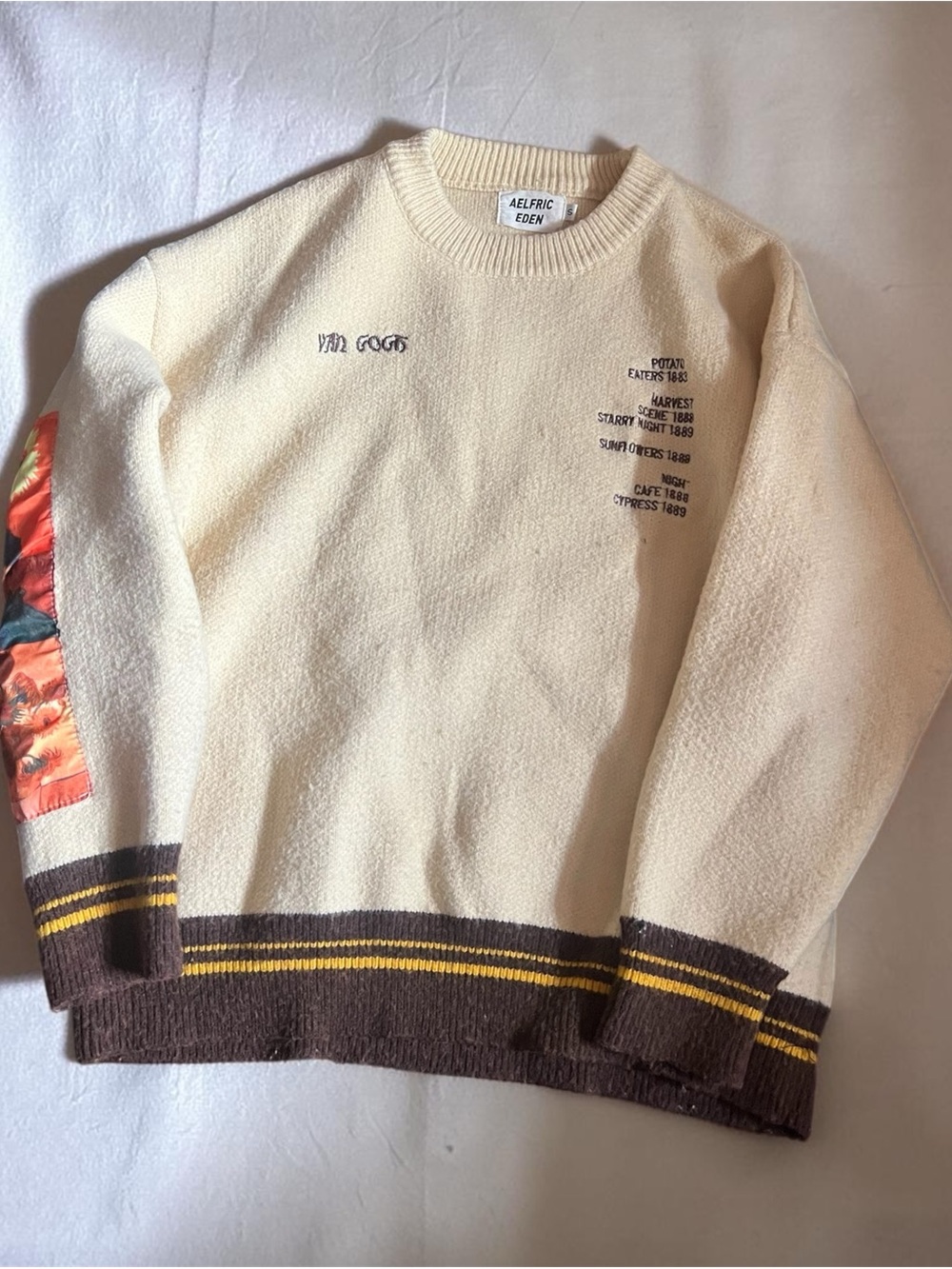 Aelfric Eden Cream Van Gogh knit Sweater